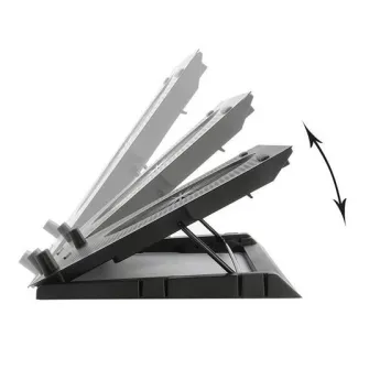 Cooler laptop Redragon Ivy, 17, 5 ventilatoare, iluminare RGB, 5 pozitii inclinare, suport telefon, Negru