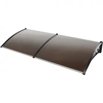 Copertina dubla policarbonat Kring Luanda,maro, brate sustinere negre, 240x90 cm