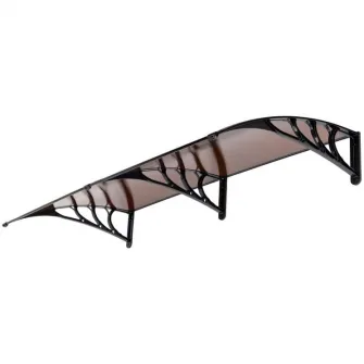 Copertina dubla policarbonat Kring Luanda,maro, brate sustinere negre, 240x90 cm