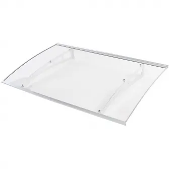 Copertina policarbonat Kring Fares, transparent, brate de sustinere aluminiu, 140x100cm