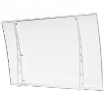 Copertina policarbonat Kring Fares, transparent, brate de sustinere aluminiu, 140x100cm