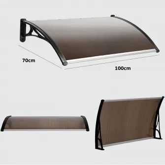 Copertina policarbonat Kring Kari, maro, brate sustinere negre,100x70 cm