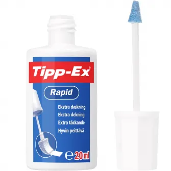 Corector fluid BIC - Tipp-Ex Rapid, aplicator cu burete, 20ml, blister 1 bucata