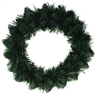 Coronita decorativa cu LED si fibra optica, diametru 50 cm, 9 LED-uri multicolore