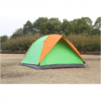 Cort automat dublu strat, 2 persoane, Orange/Verde, 200x150x110cm