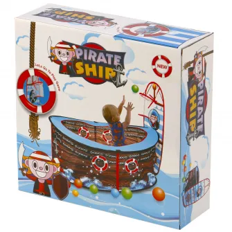 Cort de joaca Mappy pentru copii cu cos de baschet, Corabia Piratilor