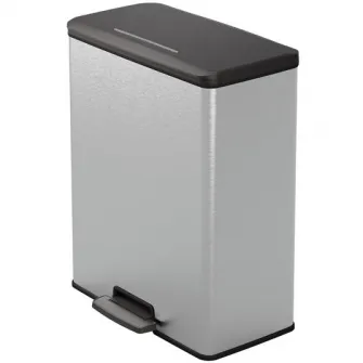 Cos de gunoi cu pedala Curver Duo, gri, 26L + 26L