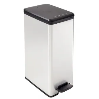 Cos de gunoi cu pedala Curver SLIM 40L, Gri
