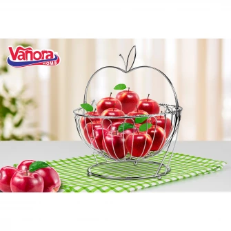 Cos fructe Vanora, Metalic, cu stand, 30x29 cm