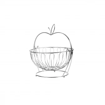 Cos fructe Vanora, Metalic, cu stand, 30x29 cm