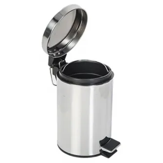 Cos gunoi rotund cu pedala Casa Plastor Promo, inox, 3L