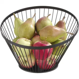 Cos negru pentru fructe, Hendi, Inox, O300x(H)250 mm
