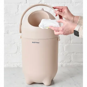 Cos pentru scutece Nattou Dropy beige