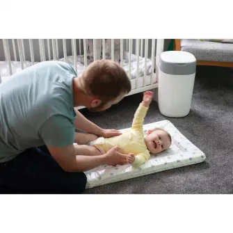 Cos pentru scutece Tommee Tippee Sangenic Twist and Click, Alb/Gri