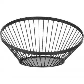 Cos pentru servire fructe Hendi, rotund,negru, diametru 280x(H)130 mm