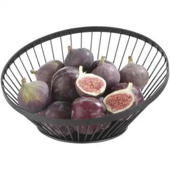 Cos pentru servire fructe Hendi, rotund,negru, diametru 280x(H)130 mm