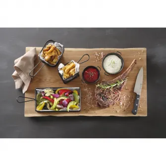 Cos servire tip mini-fry, pentru servire snacks, cartofi prajiti, inox, 255x135x(h)45 mm, Hendi
