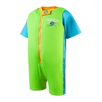 Costum inot flotant copii Speedo, 5-6 ani, verde/albastru