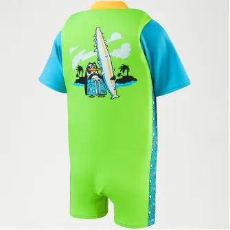 Costum inot flotant copii Speedo, 5-6 ani, verde/albastru