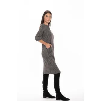 Couture de Marie, Rochie cu model Ruby, Negru, Maro taupe, XL