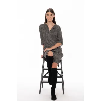 Couture de Marie, Rochie cu model Ruby, Negru, Maro taupe, XL