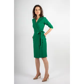 Couture de Marie, Rochie petrecuta din amestec de bumbac Anne, Verde englez, S