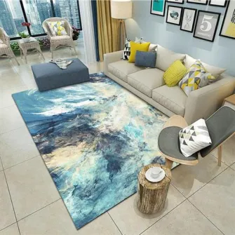 Covor Heinner cu print digital 3D, 70x140cm, Galaxy
