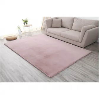 Covor shaggy soft blanita, Heinner Home, 50x90 cm, Roz pudra