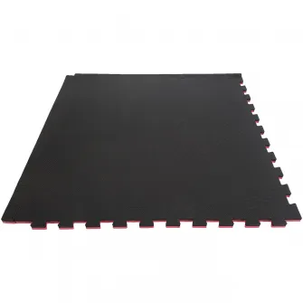 Covoras Puzzle Tunturi, 104x104cm, 2cm, rosu/negru