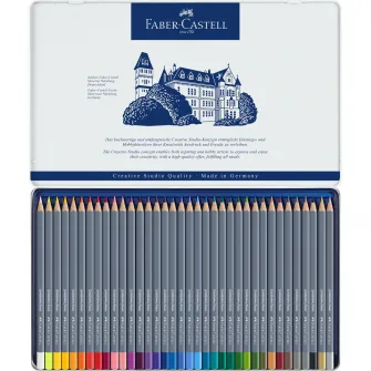 Цветные карандаши Faber-Castell Aquarelle, 36 цветов, металлическая коробка goldfaber