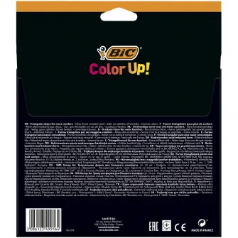 Creioane colorate BIC Color Up, diverse culori, 24 buc/set