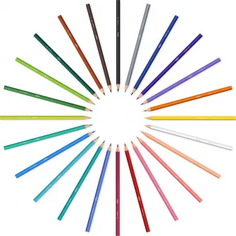 Creioane colorate BIC Tropicolors, diverse culori, 24 buc/pachet