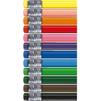 Карандаши цветные с резинкой Alpino Erasable картонная коробка, 12 цветов/набор