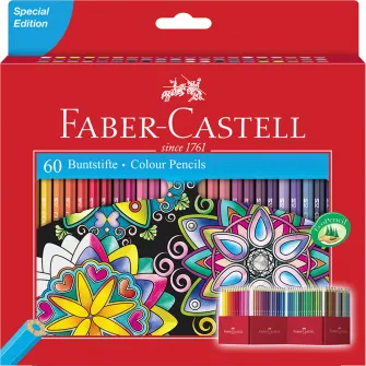 Creioane colorate Faber-Castell 60 culori/set, editie speciala