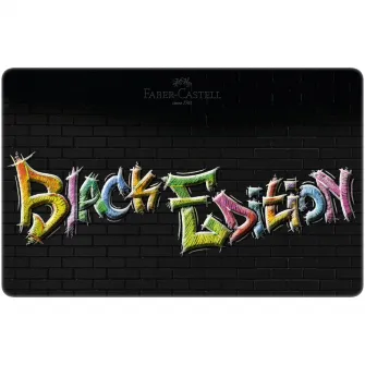 Creioane colorate Faber-Castell Black Edition 36 culori, cutie metal