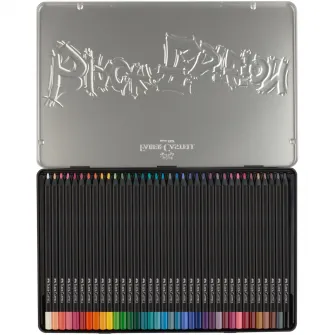 Creioane colorate Faber-Castell Black Edition 36 culori, cutie metal