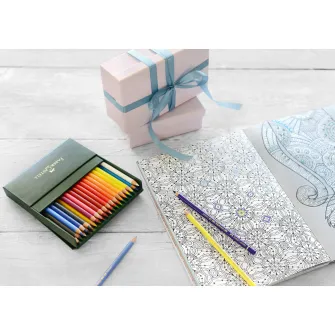 Creioane colorate Faber-Castell Polychromos 36 culori, cutie studio