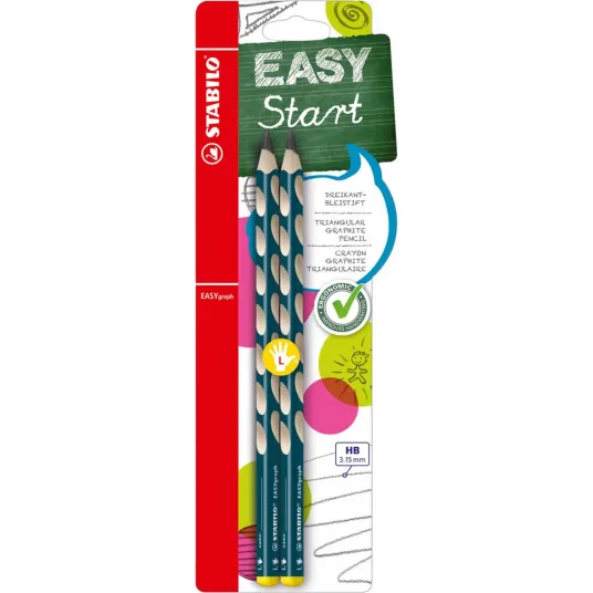 Creioane grafit Stabilo EasyGraph pentru stangaci 2 buc/set