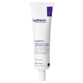 Crema cicatrizanta Cicaderm, Ivatherm, pentru leziuni, rani, iritatii, 40 ml