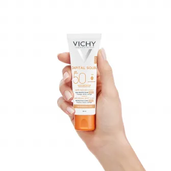 Crema colorata anti-pete pigmentare Vichy Capital Soleil cu SPF50+, 50ml