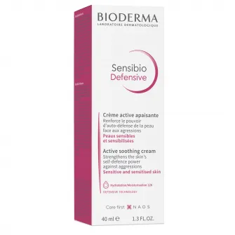 Crema de fata calmanta Bioderma Sensibio Defensive, pentru ten sensibil, 40 ml