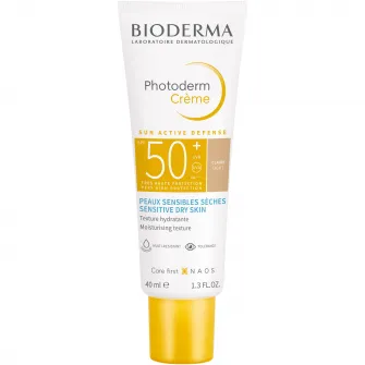 Crema de fata coloranta cu protectie solara Bioderma Photoderm SPF 50+ pentru ten sensibil, 40 ml