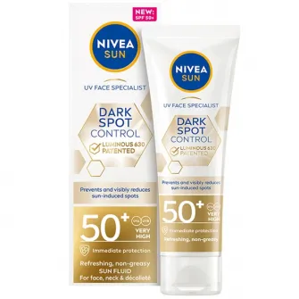 Crema de fata Nivea Sun Luminous SPF 50, 40ml