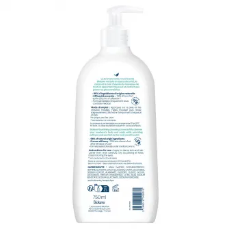 Crema de spalare hranitoare pentru par si corp bebelusi Biolane, 96% ingrediente de origine naturala, 750 ml