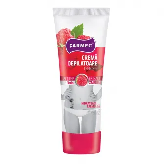 Crema depilatoare Farmec TEENager, Zmeura, 150 ml
