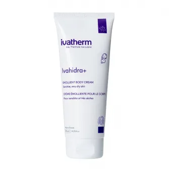 Crema hidratanta pentru corp Ivahidra+, Ivatherm, pentru piele uscata si foarte uscata, potrivita pentru adulti, copii si bebelusi, 200 ml