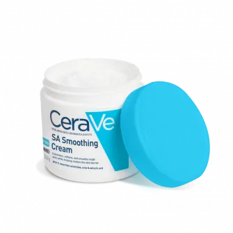 Crema hidratanta si exfolianta pentru corp CeraVe SA cu acid salicilic si acid hialuronic, pentru pielea uscata, aspra, cu rugozitati, 340gr