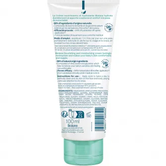 Crema hranitoare si hidratanta pentru bebelusi Biolane, 98% ingrediente de origine naturala, 100 ml
