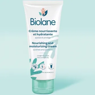 Crema hranitoare si hidratanta pentru bebelusi Biolane, 98% ingrediente de origine naturala, 100 ml
