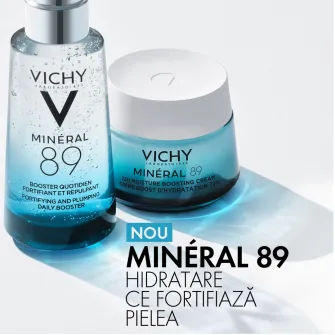 Crema intens hidratanta 72H, Vichy Mineral 89 cu acid hialuronic și niacinamida pentru tenul uscat, 50 ml